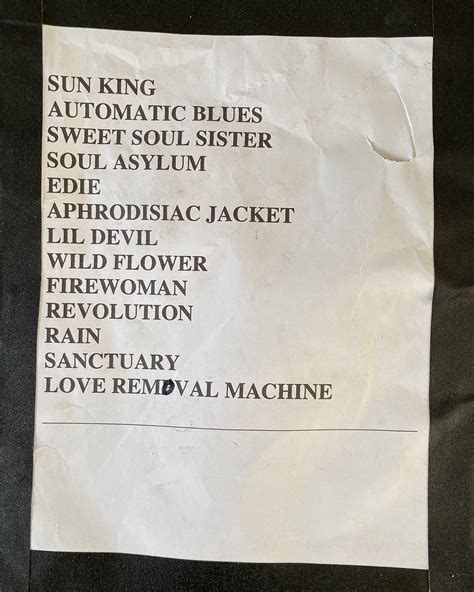 Jun 1, 2022 · Get the The Cult Setlist of the concert at First Direct Arena, Leeds, England on June 1, 2022 and other The Cult Setlists for free on setlist.fm! 